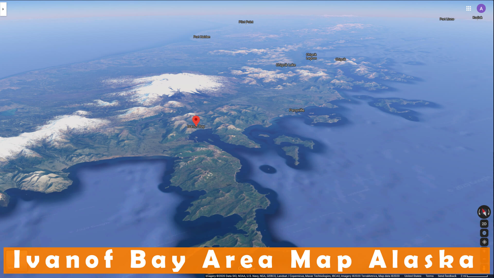 Ivanof Bay Zone Carte Alaska